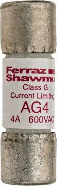 Ferraz Shawmut - 600 VAC, 4 Amp, Time Delay General Purpose Fuse - Clip Mount, 1-5/16" OAL, 100 at AC kA Rating, 13/32" Diam - Eagle Tool & Supply