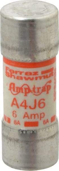 Ferraz Shawmut - 300 VDC, 600 VAC, 6 Amp, Fast-Acting General Purpose Fuse - Clip Mount, 2-1/4" OAL, 100 at DC, 200 at AC kA Rating, 13/16" Diam - Eagle Tool & Supply