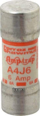 Ferraz Shawmut - 300 VDC, 600 VAC, 6 Amp, Fast-Acting General Purpose Fuse - Clip Mount, 2-1/4" OAL, 100 at DC, 200 at AC kA Rating, 13/16" Diam - Eagle Tool & Supply