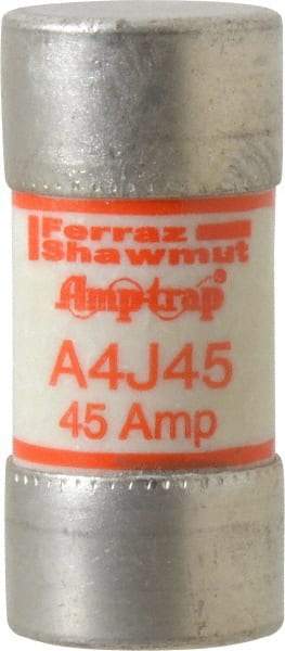 Ferraz Shawmut - 300 VDC, 600 VAC, 45 Amp, Fast-Acting General Purpose Fuse - Clip Mount, 2-3/8" OAL, 100 at DC, 200 at AC kA Rating, 1-1/16" Diam - Eagle Tool & Supply