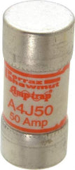 Ferraz Shawmut - 300 VDC, 600 VAC, 50 Amp, Fast-Acting General Purpose Fuse - Clip Mount, 2-3/8" OAL, 100 at DC, 200 at AC kA Rating, 1-1/16" Diam - Eagle Tool & Supply