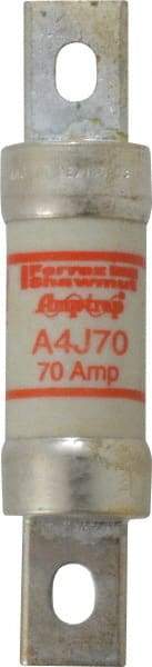 Ferraz Shawmut - 300 VDC, 600 VAC, 70 Amp, Fast-Acting General Purpose Fuse - Clip Mount, 4-5/8" OAL, 100 at DC, 200 at AC kA Rating, 1-1/8" Diam - Eagle Tool & Supply