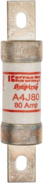 Ferraz Shawmut - 300 VDC, 600 VAC, 80 Amp, Fast-Acting General Purpose Fuse - Clip Mount, 4-5/8" OAL, 100 at DC, 200 at AC kA Rating, 1-1/8" Diam - Eagle Tool & Supply