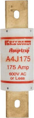 Ferraz Shawmut - 300 VDC, 600 VAC, 175 Amp, Fast-Acting General Purpose Fuse - Clip Mount, 5-3/4" OAL, 100 at DC, 200 at AC kA Rating, 1-5/8" Diam - Eagle Tool & Supply