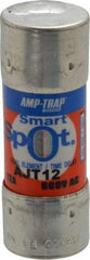 Ferraz Shawmut - 500 VDC, 600 VAC, 12 Amp, Time Delay General Purpose Fuse - Clip Mount, 2-1/4" OAL, 100 at DC, 200 at AC, 300 (Self-Certified) kA Rating, 13/16" Diam - Eagle Tool & Supply