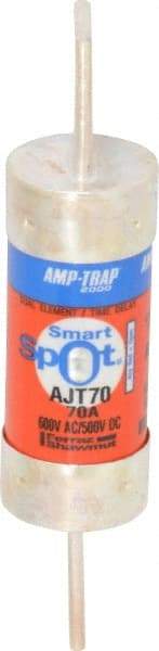 Ferraz Shawmut - 500 VDC, 600 VAC, 70 Amp, Time Delay General Purpose Fuse - Clip Mount, 4-5/8" OAL, 100 at DC, 200 at AC, 300 (Self-Certified) kA Rating, 1-1/16" Diam - Eagle Tool & Supply