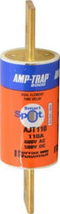 Ferraz Shawmut - 500 VDC, 600 VAC, 110 Amp, Time Delay General Purpose Fuse - Clip Mount, 5-3/4" OAL, 100 at DC, 200 at AC, 300 (Self-Certified) kA Rating, 1-5/8" Diam - Eagle Tool & Supply