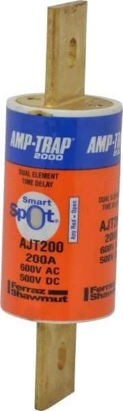 Ferraz Shawmut - 500 VDC, 600 VAC, 200 Amp, Time Delay General Purpose Fuse - Clip Mount, 5-3/4" OAL, 100 at DC, 200 at AC, 300 (Self-Certified) kA Rating, 1-5/8" Diam - Eagle Tool & Supply