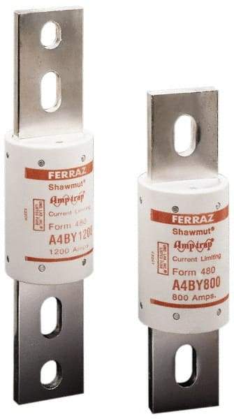 Ferraz Shawmut - 300 VDC, 600 VAC, 1000 Amp, Time Delay General Purpose Fuse - Bolt-on Mount, 10-3/4" OAL, 100 at DC, 200 at AC kA Rating, 2-1/2" Diam - Eagle Tool & Supply