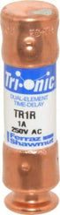 Ferraz Shawmut - 250 VAC/VDC, 1 Amp, Time Delay General Purpose Fuse - Clip Mount, 50.8mm OAL, 20 at DC, 200 at AC kA Rating, 9/16" Diam - Eagle Tool & Supply