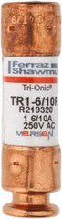 Ferraz Shawmut - 250 VAC/VDC, 1.6 Amp, Time Delay General Purpose Fuse - Clip Mount, 50.8mm OAL, 20 at DC, 200 at AC kA Rating, 9/16" Diam - Eagle Tool & Supply