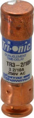 Ferraz Shawmut - 160 VDC, 250 VAC, 3.2 Amp, Time Delay General Purpose Fuse - Clip Mount, 50.8mm OAL, 20 at DC, 200 at AC kA Rating, 9/16" Diam - Eagle Tool & Supply