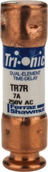 Ferraz Shawmut - 160 VDC, 250 VAC, 7 Amp, Time Delay General Purpose Fuse - Clip Mount, 50.8mm OAL, 20 at DC, 200 at AC kA Rating, 9/16" Diam - Eagle Tool & Supply