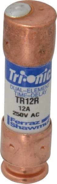 Ferraz Shawmut - 160 VDC, 250 VAC, 12 Amp, Time Delay General Purpose Fuse - Clip Mount, 50.8mm OAL, 20 at DC, 200 at AC kA Rating, 9/16" Diam - Eagle Tool & Supply