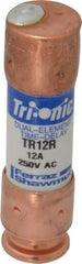 Ferraz Shawmut - 160 VDC, 250 VAC, 12 Amp, Time Delay General Purpose Fuse - Clip Mount, 50.8mm OAL, 20 at DC, 200 at AC kA Rating, 9/16" Diam - Eagle Tool & Supply