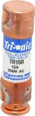 Ferraz Shawmut - 160 VDC, 250 VAC, 15 Amp, Time Delay General Purpose Fuse - Clip Mount, 50.8mm OAL, 20 at DC, 200 at AC kA Rating, 9/16" Diam - Eagle Tool & Supply