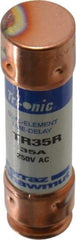 Ferraz Shawmut - 250 VAC/VDC, 35 Amp, Time Delay General Purpose Fuse - Clip Mount, 76.2mm OAL, 20 at DC, 200 at AC kA Rating, 13/16" Diam - Eagle Tool & Supply