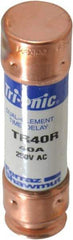 Ferraz Shawmut - 250 VAC/VDC, 40 Amp, Time Delay General Purpose Fuse - Clip Mount, 76.2mm OAL, 20 at DC, 200 at AC kA Rating, 13/16" Diam - Eagle Tool & Supply