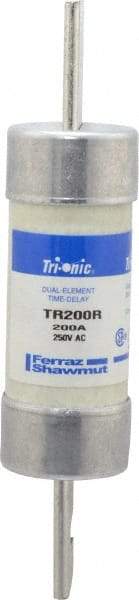 Ferraz Shawmut - 250 VAC/VDC, 200 Amp, Time Delay General Purpose Fuse - Clip Mount, 7-1/8" OAL, 20 at DC, 200 at AC kA Rating, 1-9/16" Diam - Eagle Tool & Supply