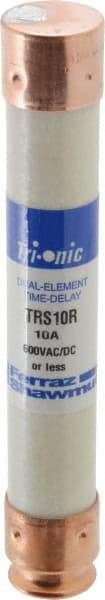 Ferraz Shawmut - 600 VAC/VDC, 10 Amp, Time Delay General Purpose Fuse - Clip Mount, 127mm OAL, 20 at DC, 200 at AC kA Rating, 13/16" Diam - Eagle Tool & Supply