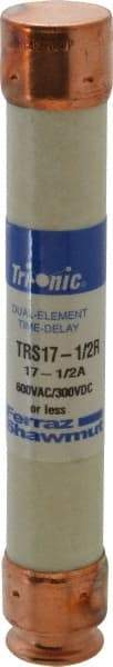 Ferraz Shawmut - 300 VDC, 600 VAC, 17.5 Amp, Time Delay General Purpose Fuse - Clip Mount, 127mm OAL, 20 at DC, 200 at AC kA Rating, 13/16" Diam - Eagle Tool & Supply