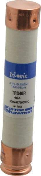 Ferraz Shawmut - 300 VDC, 600 VAC, 40 Amp, Time Delay General Purpose Fuse - Clip Mount, 5-1/2" OAL, 20 at DC, 200 at AC kA Rating, 1-1/16" Diam - Eagle Tool & Supply