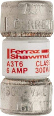 Ferraz Shawmut - 160 VDC, 300 VAC, 6 Amp, Fast-Acting General Purpose Fuse - Clip Mount, 7/8" OAL, 200 at AC, 50 at DC kA Rating, 13/32" Diam - Eagle Tool & Supply