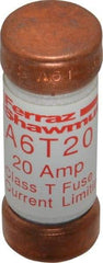 Ferraz Shawmut - 300 VDC, 600 VAC, 20 Amp, Fast-Acting General Purpose Fuse - Clip Mount, 1-1/2" OAL, 100 at DC, 200 at AC kA Rating, 9/16" Diam - Eagle Tool & Supply