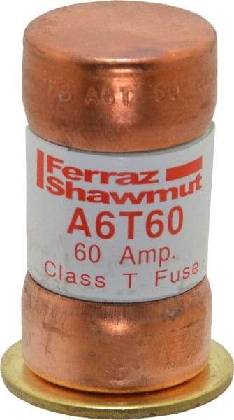 Ferraz Shawmut - 300 VDC, 600 VAC, 60 Amp, Fast-Acting General Purpose Fuse - Clip Mount, 1-9/16" OAL, 100 at DC, 200 at AC kA Rating, 13/16" Diam - Eagle Tool & Supply