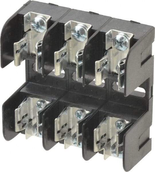 Ferraz Shawmut - 3 Pole, 250 VAC/VDC, 30 Amp, Screw Mount Fuse Block - 3 Inch Long x 3 Inch Wide x 1.38 Inch High Block - Eagle Tool & Supply