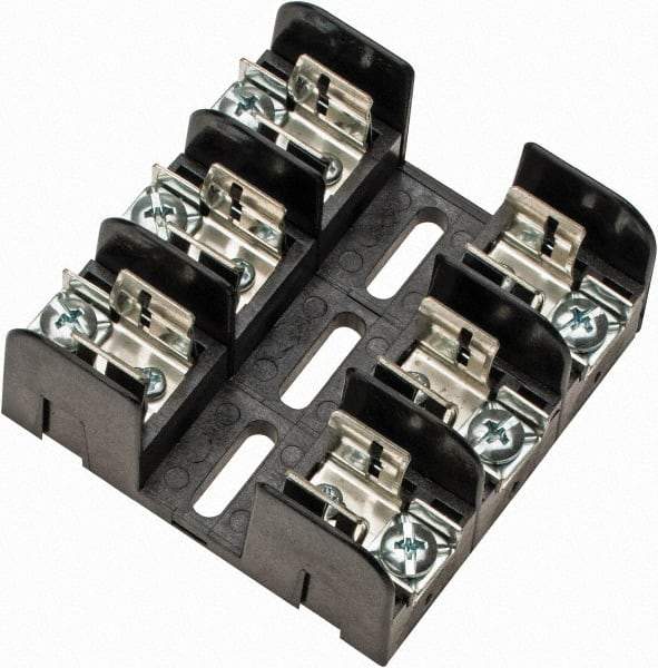 Ferraz Shawmut - 3 Pole, 250 VAC/VDC, 30 Amp, Screw Mount Fuse Block - 3 Inch Long x 3 Inch Wide x 1.38 Inch High Block - Eagle Tool & Supply