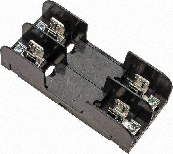 Ferraz Shawmut - 2 Pole, 10 to 14 AWG, 250/600 VAC/VDC, 30 Amp, Screw Mount Fuse Block - 5/16 Inch Diameter x 7 Inch Long x 3.09 Inch Wide x 2 Inch High Block - Eagle Tool & Supply