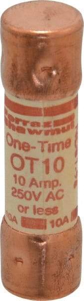 Ferraz Shawmut - 250 VAC/VDC, 10 Amp, Fast-Acting General Purpose Fuse - Clip Mount, 50.8mm OAL, 20 at DC, 50 at AC kA Rating, 9/16" Diam - Eagle Tool & Supply