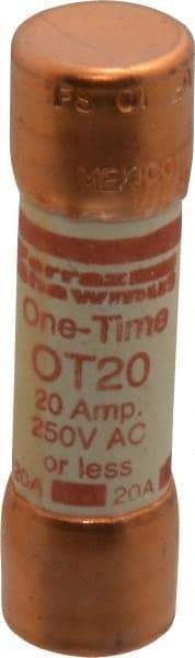 Ferraz Shawmut - 250 VAC/VDC, 20 Amp, Fast-Acting General Purpose Fuse - Clip Mount, 50.8mm OAL, 20 at DC, 50 at AC kA Rating, 9/16" Diam - Eagle Tool & Supply