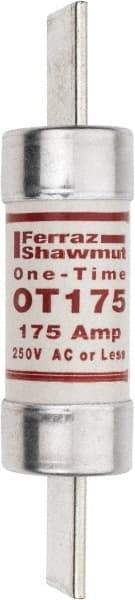 Ferraz Shawmut - 250 VAC/VDC, 175 Amp, Fast-Acting General Purpose Fuse - Clip Mount, 7-1/8" OAL, 20 at DC, 50 at AC kA Rating, 1-9/16" Diam - Eagle Tool & Supply