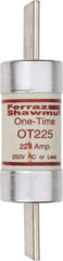 Ferraz Shawmut - 250 VAC/VDC, 225 Amp, Fast-Acting General Purpose Fuse - Clip Mount, 8-5/8" OAL, 20 at DC, 50 at AC kA Rating, 2-1/16" Diam - Eagle Tool & Supply