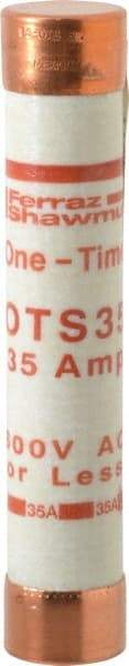 Ferraz Shawmut - 300 VDC, 600 VAC, 35 Amp, Fast-Acting General Purpose Fuse - Clip Mount, 5-1/2" OAL, 20 at DC, 50 at AC kA Rating, 1-1/16" Diam - Eagle Tool & Supply