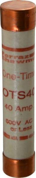 Ferraz Shawmut - 300 VDC, 600 VAC, 40 Amp, Fast-Acting General Purpose Fuse - Clip Mount, 5-1/2" OAL, 20 at DC, 50 at AC kA Rating, 1-1/16" Diam - Eagle Tool & Supply