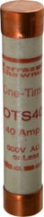 Ferraz Shawmut - 300 VDC, 600 VAC, 40 Amp, Fast-Acting General Purpose Fuse - Clip Mount, 5-1/2" OAL, 20 at DC, 50 at AC kA Rating, 1-1/16" Diam - Eagle Tool & Supply