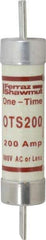 Ferraz Shawmut - 300 VDC, 600 VAC, 200 Amp, Fast-Acting General Purpose Fuse - Clip Mount, 9-5/8" OAL, 20 at DC, 50 at AC kA Rating, 1-13/16" Diam - Eagle Tool & Supply