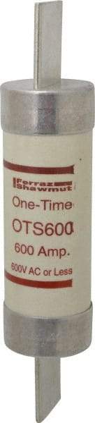 Ferraz Shawmut - 300 VDC, 600 VAC, 600 Amp, Fast-Acting General Purpose Fuse - Clip Mount, 13-3/8" OAL, 20 at DC, 50 at AC kA Rating, 3-1/8" Diam - Eagle Tool & Supply