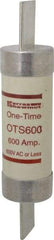 Ferraz Shawmut - 300 VDC, 600 VAC, 600 Amp, Fast-Acting General Purpose Fuse - Clip Mount, 13-3/8" OAL, 20 at DC, 50 at AC kA Rating, 3-1/8" Diam - Eagle Tool & Supply