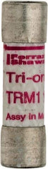 Ferraz Shawmut - 250 VAC, 1.13 Amp, Time Delay Midget Fuse - Clip Mount, 1-1/2" OAL, 10 at AC kA Rating, 13/32" Diam - Eagle Tool & Supply