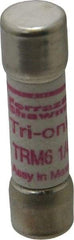 Ferraz Shawmut - 250 VAC, 6.25 Amp, Time Delay General Purpose Fuse - Clip Mount, 1-1/2" OAL, 10 at AC kA Rating, 13/32" Diam - Eagle Tool & Supply