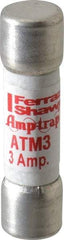 Ferraz Shawmut - 600 VAC/VDC, 3 Amp, Fast-Acting General Purpose Fuse - Clip Mount, 1-1/2" OAL, 100 at AC/DC kA Rating, 13/32" Diam - Eagle Tool & Supply