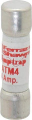 Ferraz Shawmut - 600 VAC/VDC, 4 Amp, Fast-Acting Midget Fuse - Clip Mount, 1-1/2" OAL, 100 at AC/DC kA Rating, 13/32" Diam - Eagle Tool & Supply