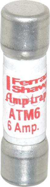 Ferraz Shawmut - 600 VAC/VDC, 6 Amp, Fast-Acting General Purpose Fuse - Clip Mount, 1-1/2" OAL, 100 at AC/DC kA Rating, 13/32" Diam - Eagle Tool & Supply