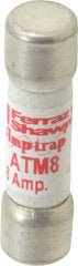 Ferraz Shawmut - 600 VAC/VDC, 8 Amp, Fast-Acting General Purpose Fuse - Clip Mount, 1-1/2" OAL, 100 at AC/DC kA Rating, 13/32" Diam - Eagle Tool & Supply