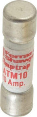 Ferraz Shawmut - 600 VAC/VDC, 10 Amp, Fast-Acting General Purpose Fuse - Clip Mount, 1-1/2" OAL, 100 at AC/DC kA Rating, 13/32" Diam - Eagle Tool & Supply