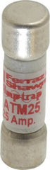 Ferraz Shawmut - 600 VAC/VDC, 25 Amp, Fast-Acting General Purpose Fuse - Clip Mount, 1-1/2" OAL, 100 at AC/DC kA Rating, 13/32" Diam - Eagle Tool & Supply